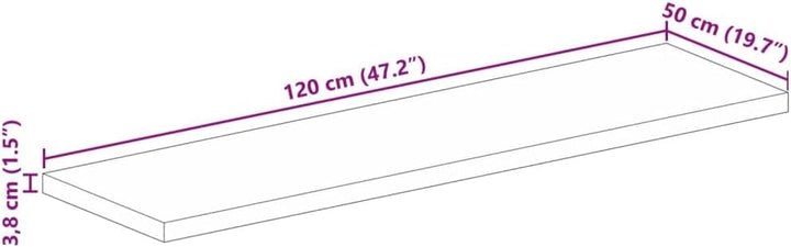 vidaXL Tischplatte, Holzplatte Rechteckig, Massivholzplatte für Bartisch Beistelltisch Esstisch, Ers