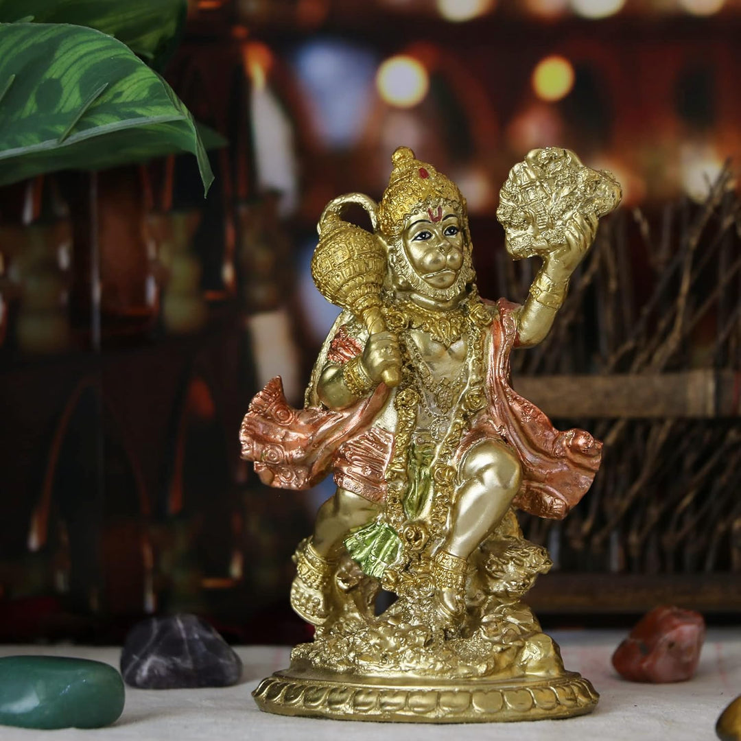 HinduGott fliegende HanumanStatue – kleine indische Idol Hanuman Murti Pooja Skulptur Indien Herrn F