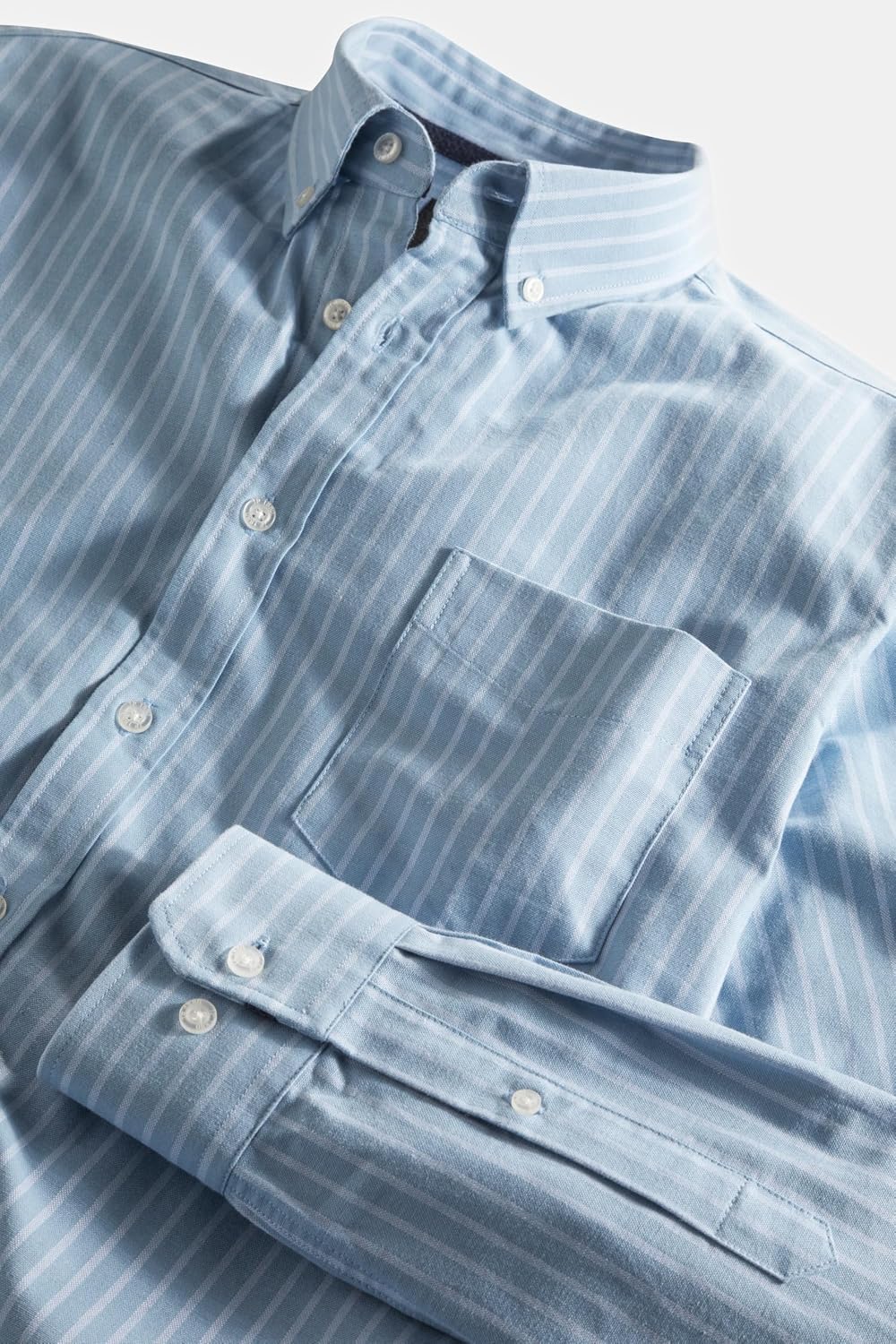 JP 1880 Herren grosse Grössen Übergrössen Menswear L-8XL Oxford-Hemd, Langarm, Buttondown-Kragen, Mo