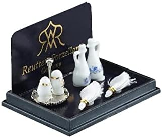 Salz- und Pfefferstreuer, Miniatur im Massstab 1:12, Keramik, weiss oder helles Pastell, Rund, Porze