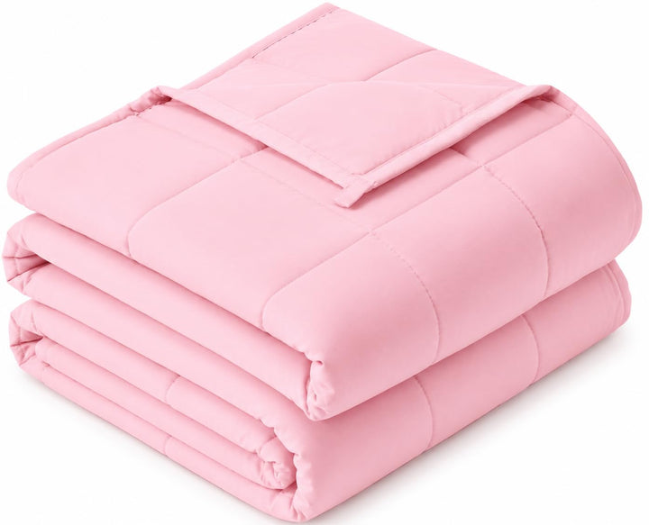 Sivio Gewichtsdecke 7kg Rosa 120x180cm | Atmungsaktiv &amp; leicht, Mikrofaser mit Glasperlenfüllung, Ga