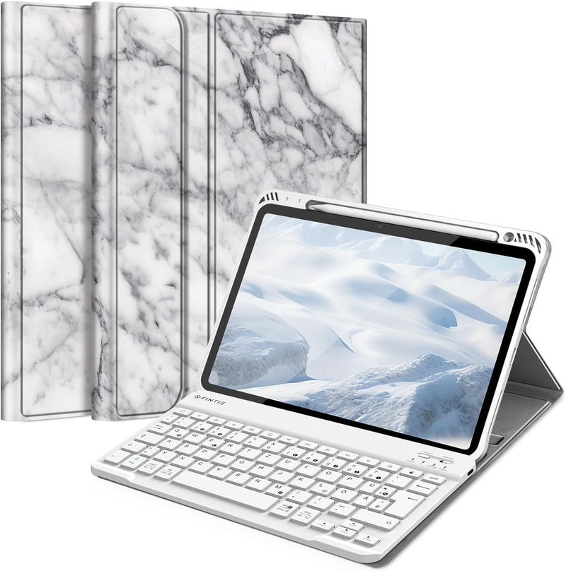 Fintie Tastatur Hülle für iPad Air 5 2022 / iPad Air 4 2020 10.9 Zoll, Schutzhülle mit TPU Rückschal