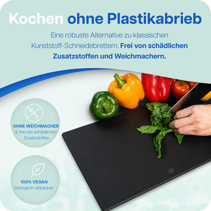 Schneidebrett Set + Naturversiegelung, lebensmittelgeeignetes Resin und Holzfaser, 3 Stück Holzschne