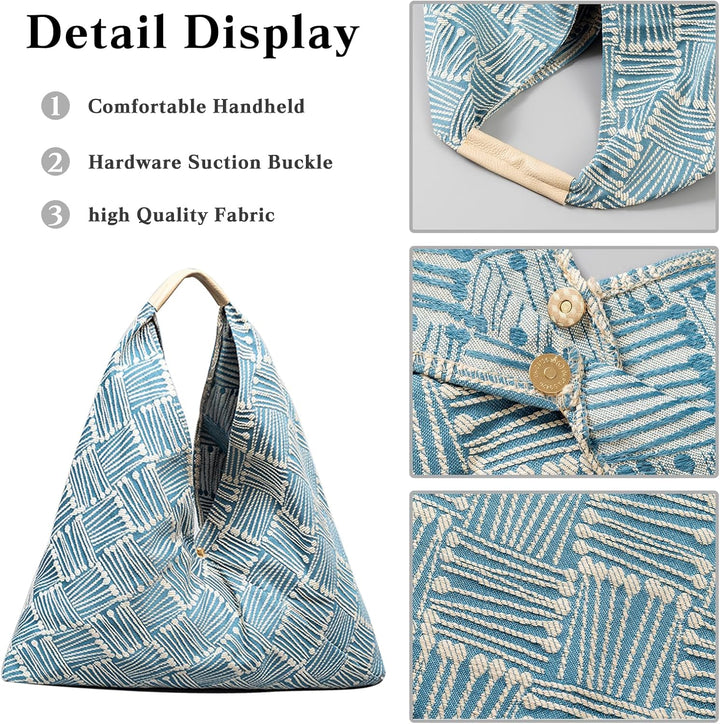 CORIOS Damen Handtasche Canvas Unterarmtasche Ethnischer Stil Schultertasche Böhmische Tote Beutel S