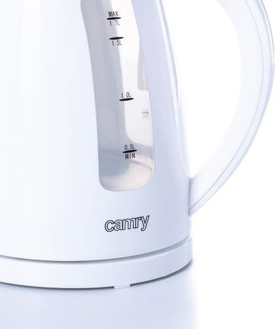 CAMRY CR 1255 W Elektrischer Wasserkocher, Kunststoff, Weiss, Weiss