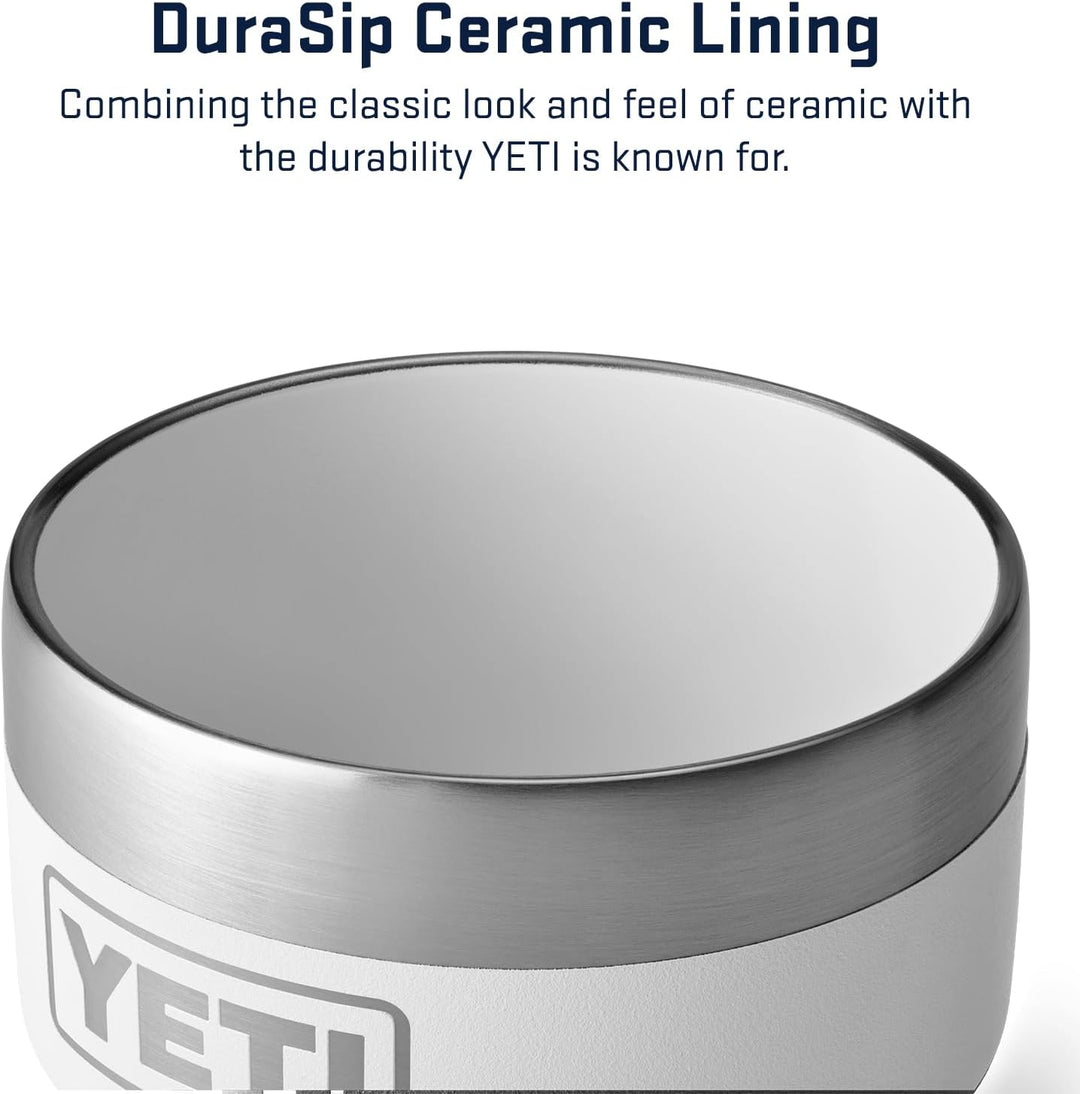 YETI Rambler stapelbare Tasse, Edelstahl, vakuumisoliert, Espresso/Kaffeetasse, 2 Stück, Weiss