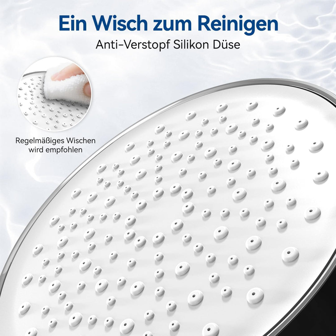 Hochdruck Duschkopf mit Filter, 6 Strahlarten Duschbrause für Hartes Wasser | [TESTSIEGER] Filter Du