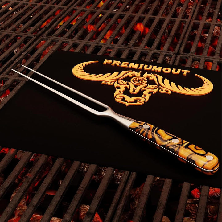 Giesser seit 1776 - Made in Germany - Tranchiergabel 21 cm Spicy Orange, PremiumCut Fork No 1, Fleis