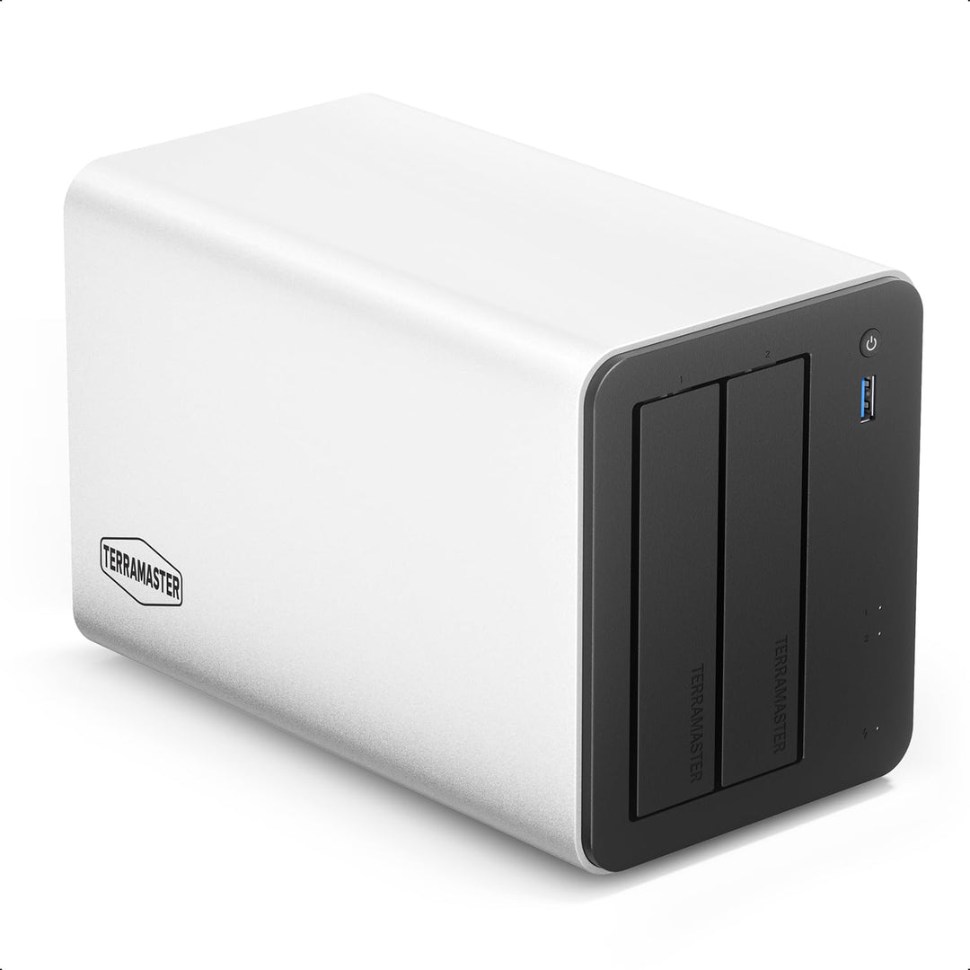 TERRAMASTER F2-425 Plus NAS-Speicher – 2 Einschübe, Intel N150 Quad-Core-CPU, 8 GB RAM DDR5, 5GbE LA