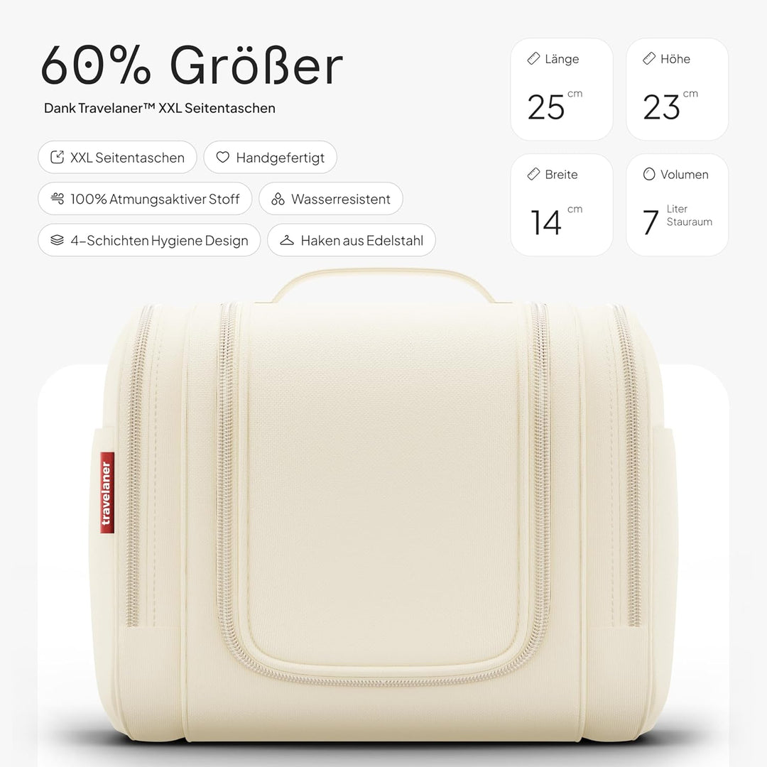 Kulturbeutel [Design 2025] zum Aufhängen für Damen, Herren &amp; Kinder [7 Liter Stauraum], 3-in-1 Kultu