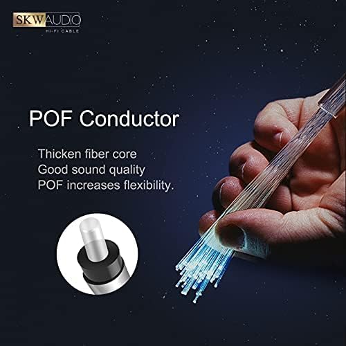 SKW Optisches Digital-Audiokabel, Optisches Toslink Kabel(3M, Grau) 3M Toslink Grau, 3M Toslink Grau