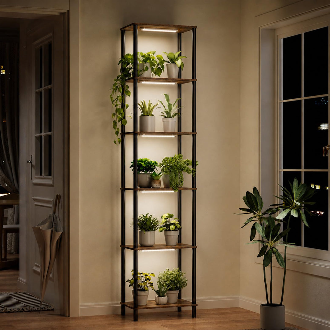 Bstrip Blumenständer mit Pflanzenlampe, 180cm 5 Ebenen Blumenständer Hoch