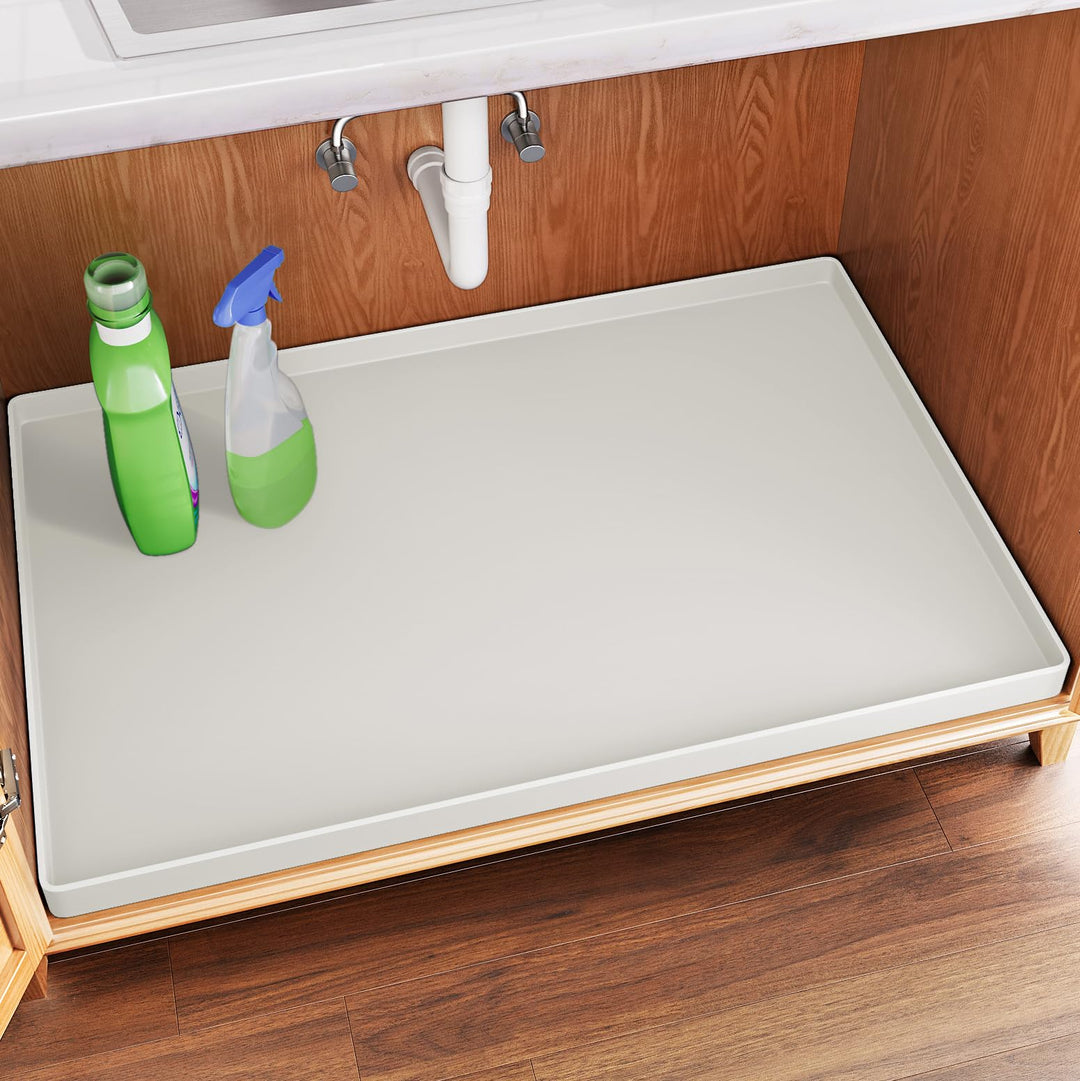 FLATO Wasserdichte Untertischmatte, 63,5 x 55,9 cm, Regaleinlage für Küche und Bad, Schrankschutz, O