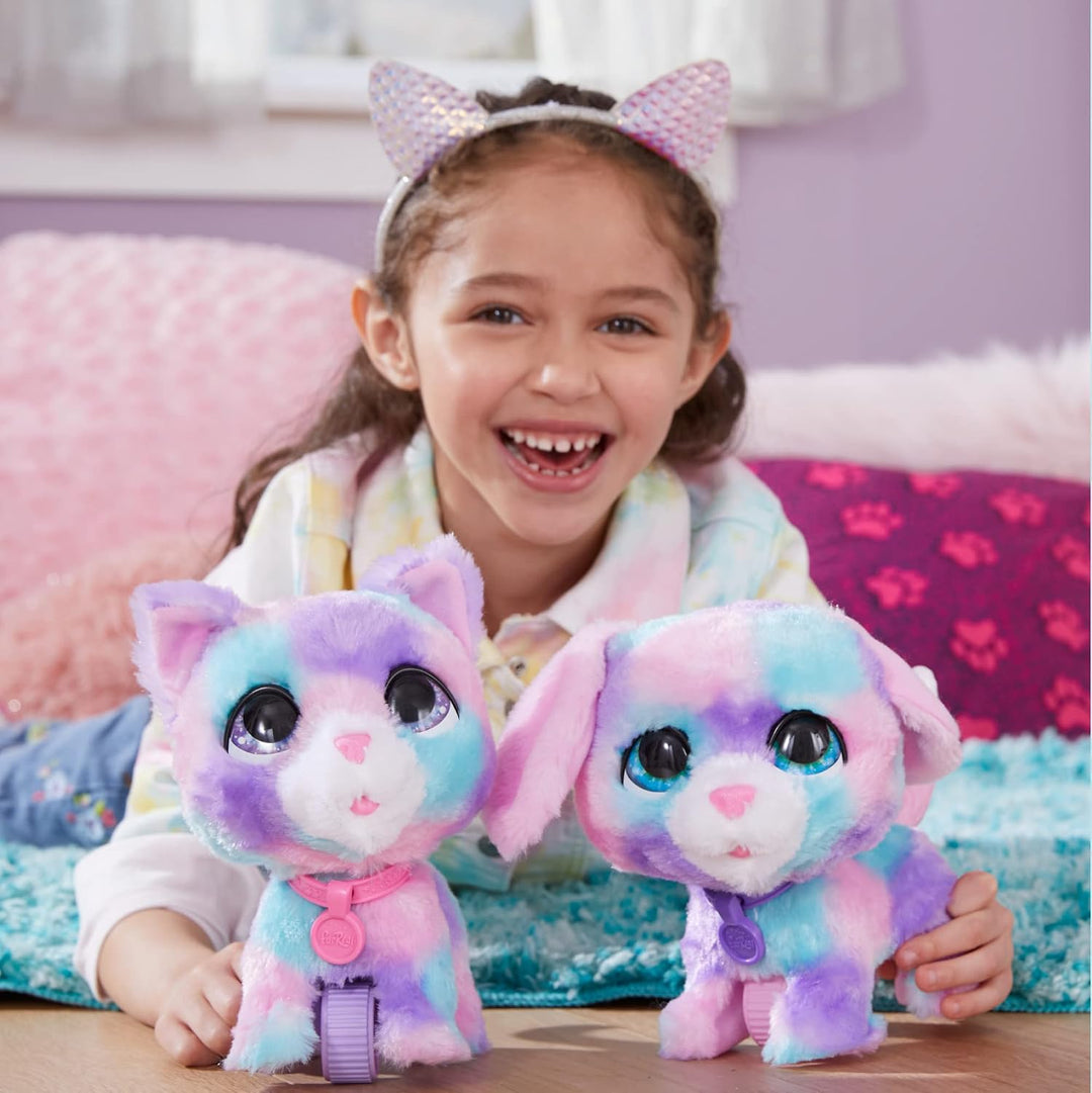 Hasbro furReal Walkalots Tierchenpaar Zucker &amp; Watte 2er-Pack, interaktives elektronisches Hündchen