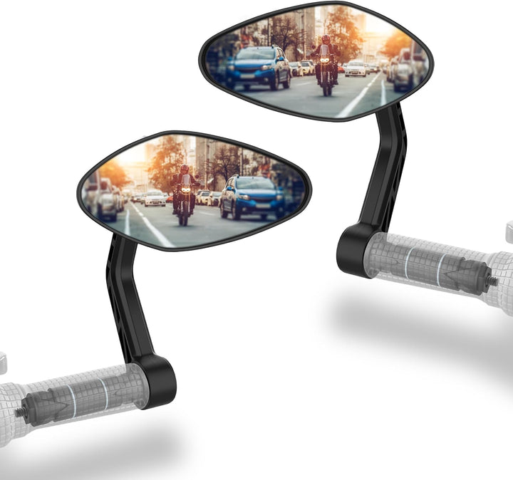 Xcelenze - Fahrradspiegel extra grosse Spiegelfläche |schlagfestes Echtglas| Fahrradspiegel für Lenk