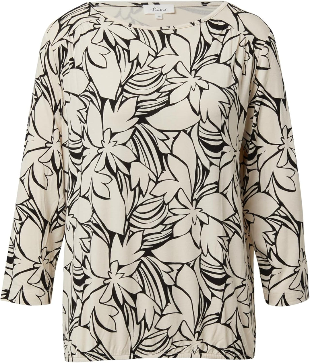 s.Oliver 3/4-Arm Shirt im O-Shape 44 99a4_helles Beige, 44 99a4_helles Beige