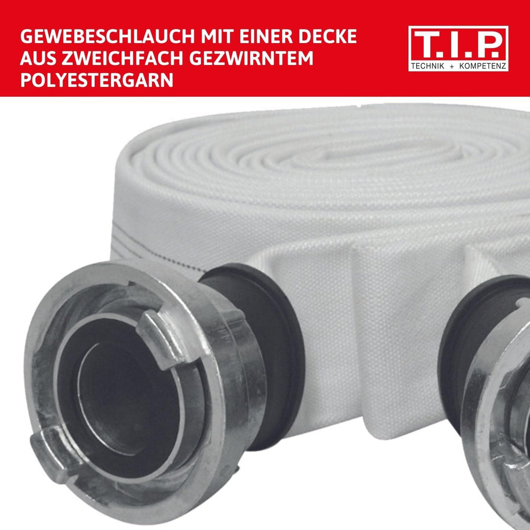 T.I.P. 31090 Bau- und Industriegewebeschlauch mit C-Storz-Kupplung 15 m / 2 Zoll
