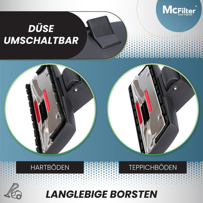 McFilter | Staubsaugerdüse Kombidüse geeignet für Miele Staubsauger C1, C2, C3, S8000, S2, S3, S4, S