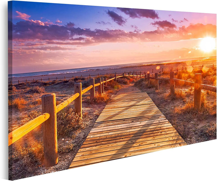 islandburner Bild auf Leinwand Sonnenuntergang Am Strand In Der Nähe Von Almeria Cabo De Gata Nijar