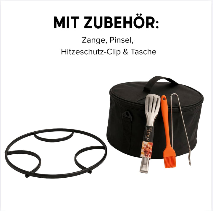 3 PAGEN® elektrischer Holzkohlegrill mit Lüfter – geeignet für Balkon, Terrasse &amp; Park – rauchfreier
