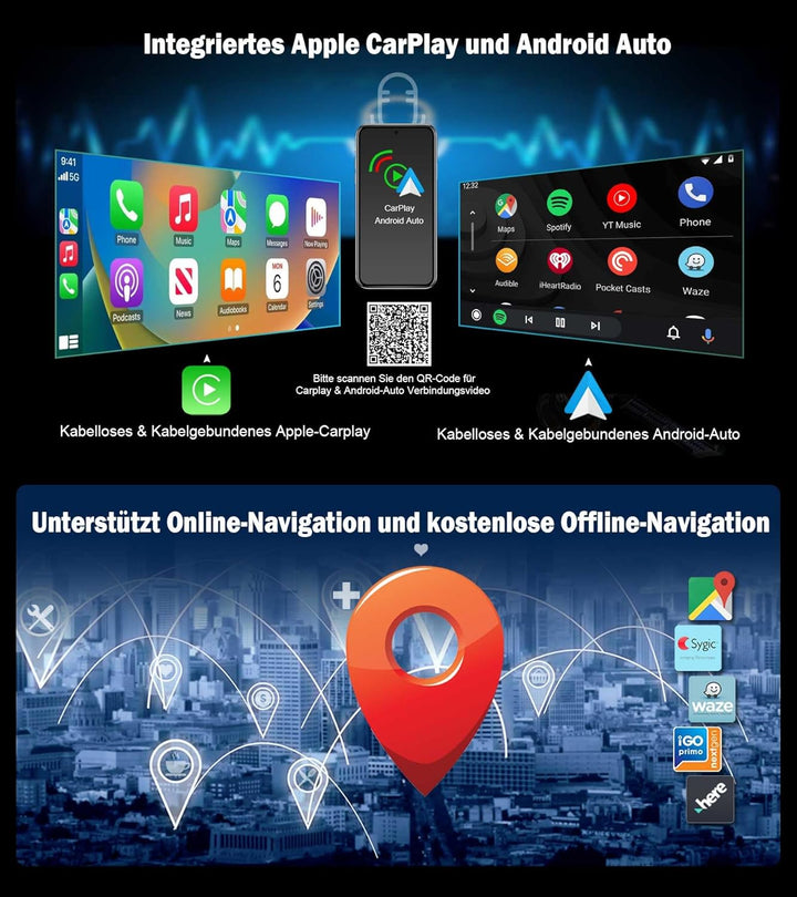 Erisin 10,25" 8-Kern 4GB+64GB Android 12 Autoradio Bluetooth GPS Navi für Mercedes W204 S204 C-Klass