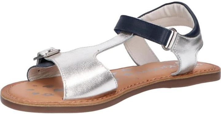 Kickers Mädchen Diazz Sandale 28 EU Marinesilber, 28 EU Marinesilber