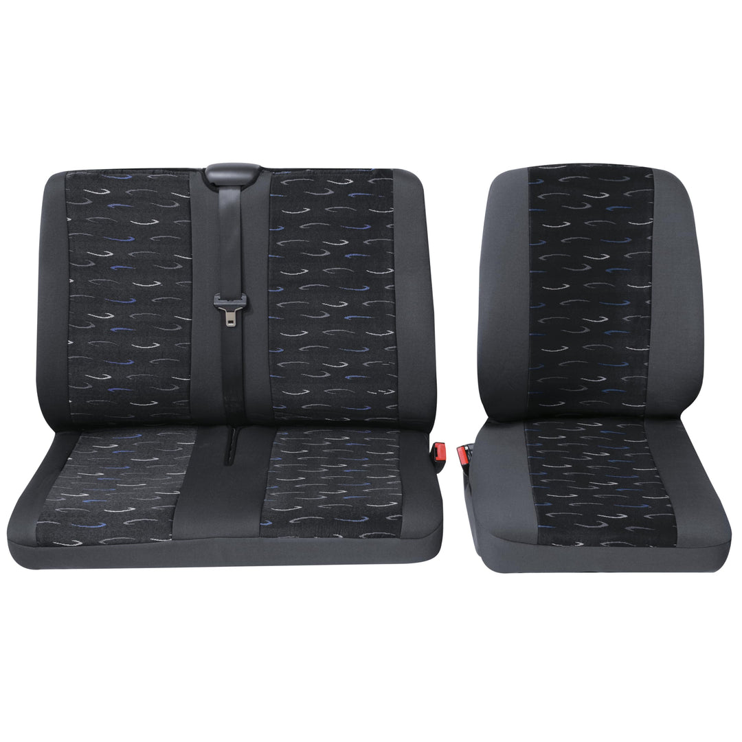 PETEX Auto Transporter Sitzbezüge für Einzel- und Doppelsitz (vorne) 2-teilig - Profi 2 in blau, für