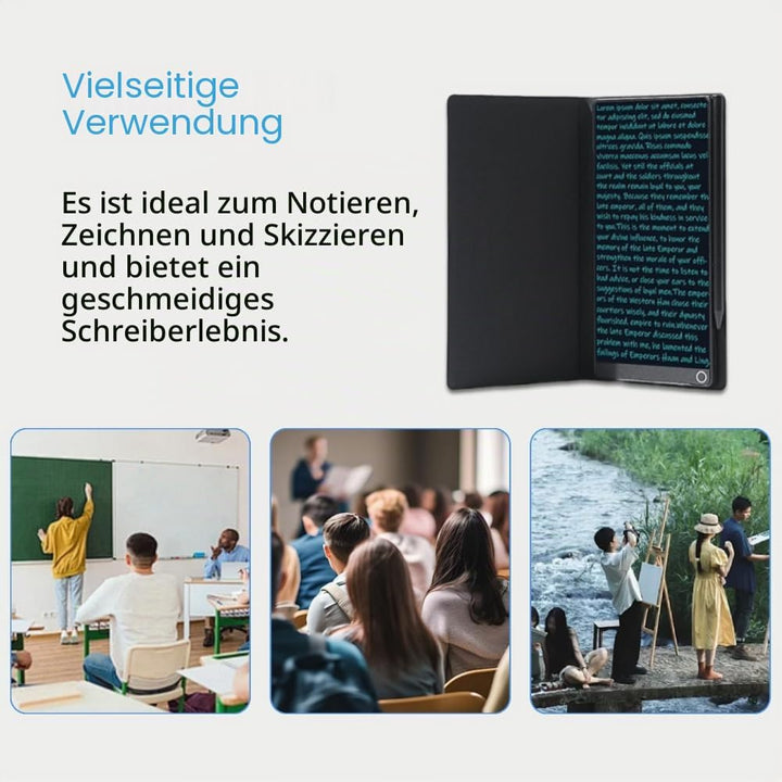 ASHATA LCD Schreibtablet für Erwachsene, 6,5 Zoll Vollbildmotor Digital Notepad, Tragbares Löschbloc