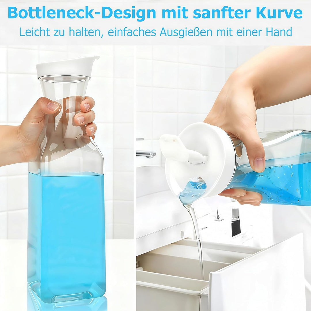 4 Stück Waschmittel Aufbewahrung Pulver, 1.5 L Waschpulver Aufbewahrungsbox mit 2 Stück Trichter, Wa