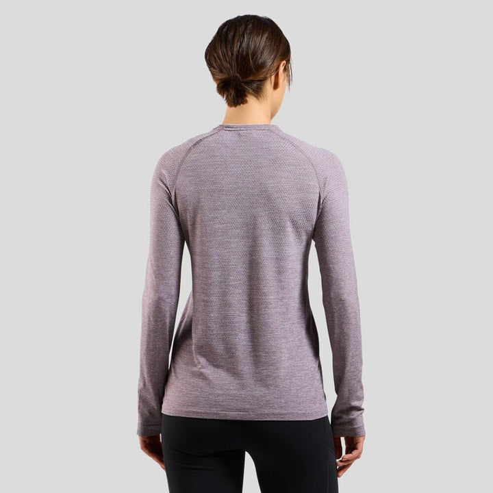 Odlo Damen Essential Seamless Longsleeve M Gray Ridge Melange, M Gray Ridge Melange