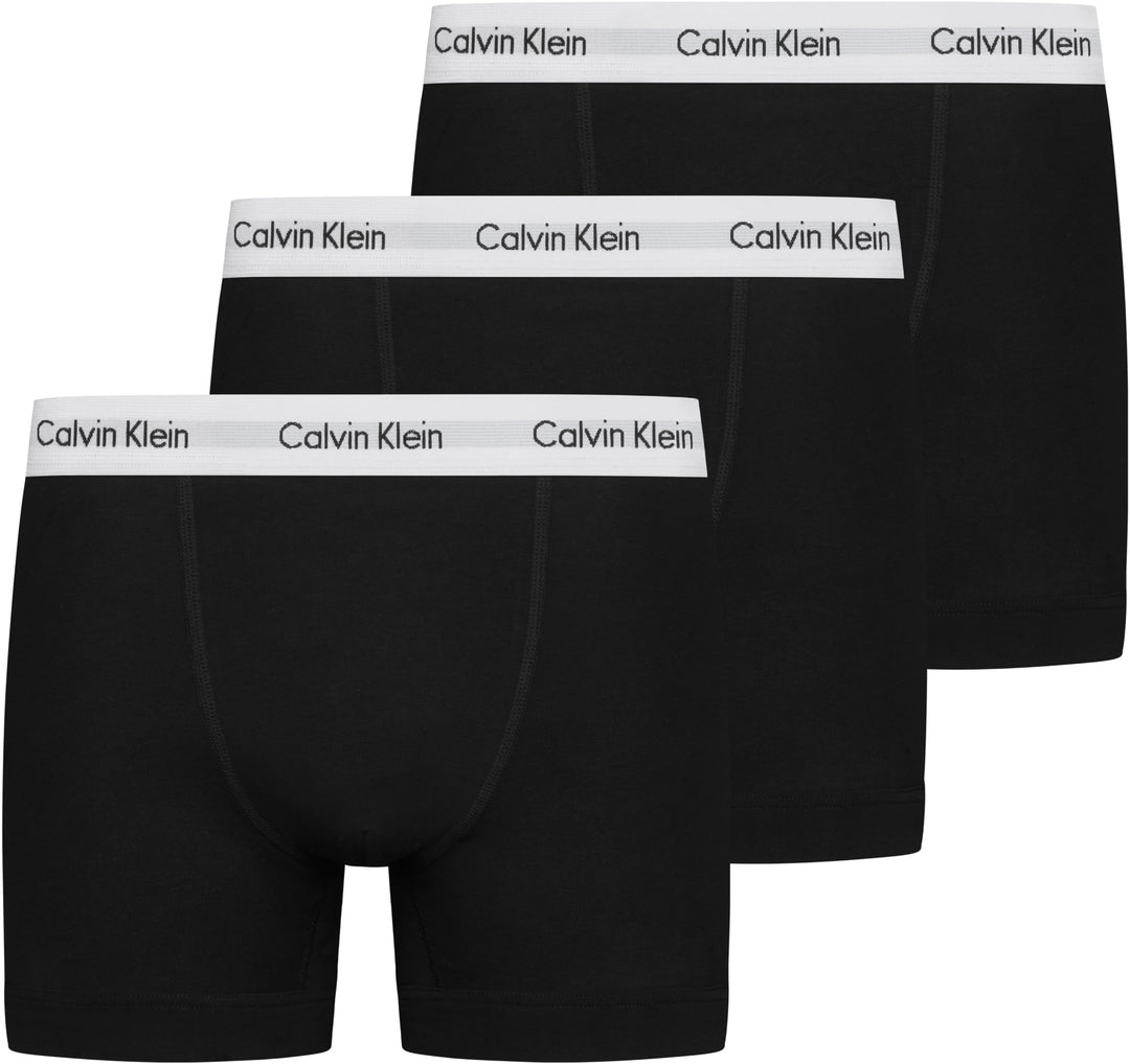Calvin Klein Herren 3er Pack Boxershorts Trunks Baumwolle mit Stretch, Schwarz (Black), XS