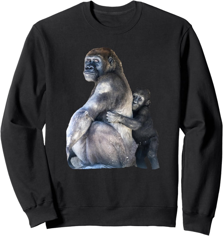 Gorilla T-Shirt mit Baby Gorilla Sweatshirt