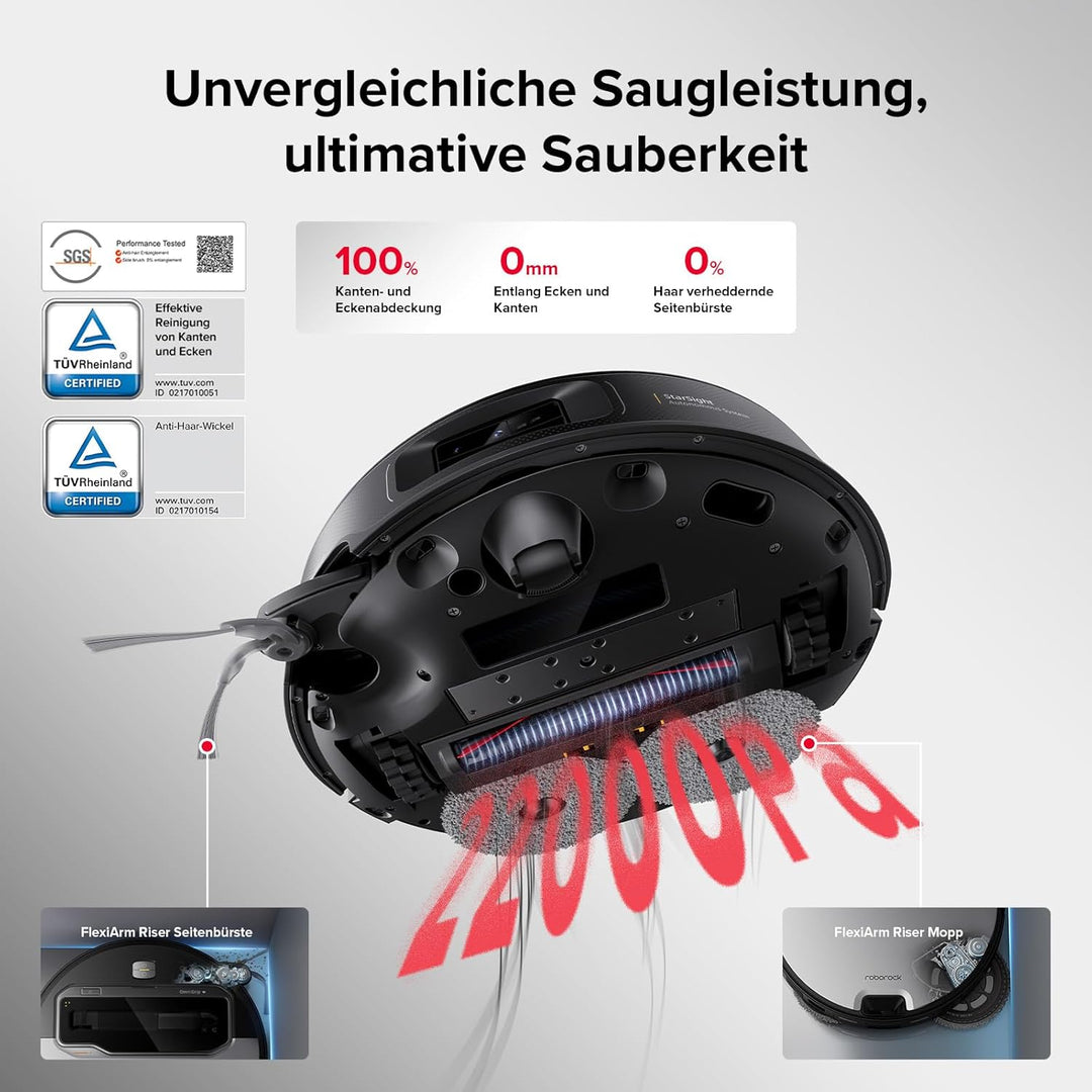 roborock Saros Z70 Saugroboter mit Wischfunktion, OmniGrip Arm, KI-gestützt, 22.000 Pa Saugkraft, 7.