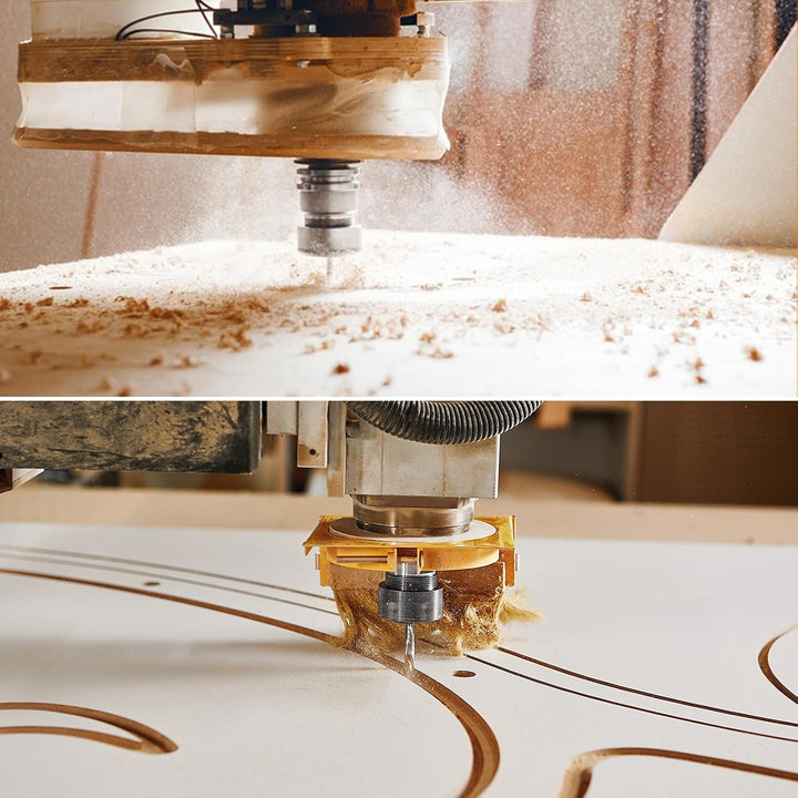 QUARKZMAN 2 Stück Fräser 1/16", Wolframstahl Spiralnutfräser Schaftdurchmesser 1/4", 2 Flöte CNC Frä