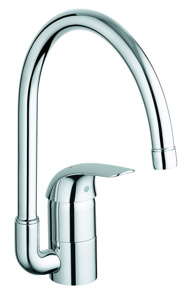 GROHE Euroeco - Einhand- Spültischarmatur (Einlochmontage, variable Mengenbegrenzung, flexibler Ansc