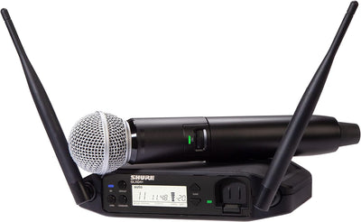 Shure GLXD24+/SM58 Dual Band Pro Digital Wireless Mikrofonsystem für Kirche, Karaoke, Gesang - 12-St