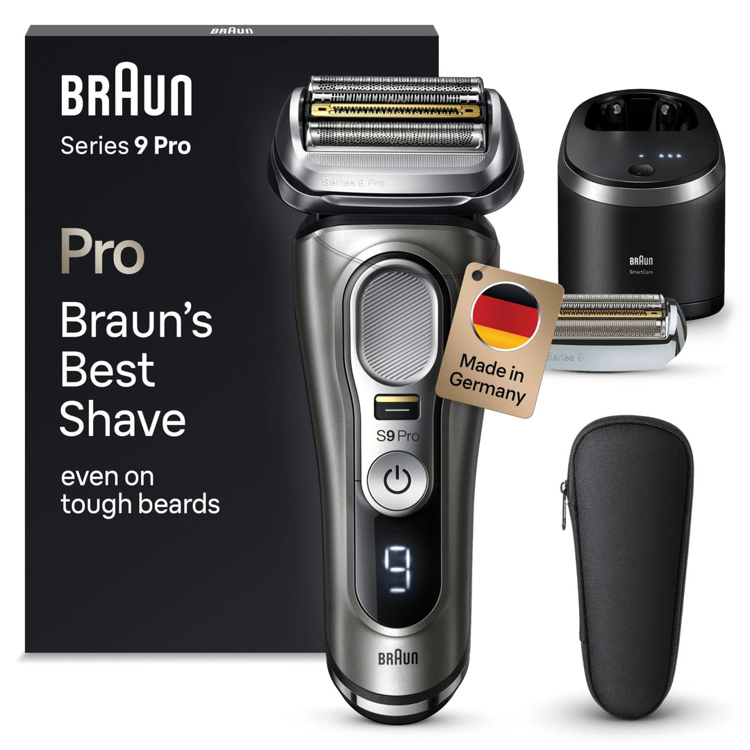 Braun Series 9 Pro Premium Rasierer Herren Elektrisch mit 4+1 Scherkopf, Elektrorasierer und Trimmer