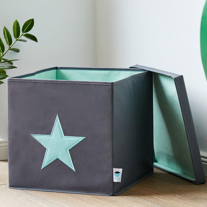 LOVE IT STORE IT Aufbewahrungsbox mit Deckel - Kallax Einsatz aus Stoff - Verstärkt mit Holz, belast