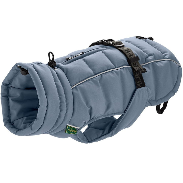HUNTER Hundemantel Paxson, Farbe: taubenblau, stylischer Puffermantel, wasserabweisend, reflektieren