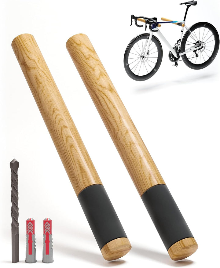 Borgen Fahrrad Wandhalterung Holz mit 20 kg Tragkraft - stabile Fahrradhalterung Wand für Rennrad, M