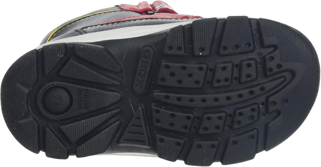 Geox Jungen B Flanfil Boy B AbxANKLE BOOTS 22 EU Red Black, 22 EU Red Black