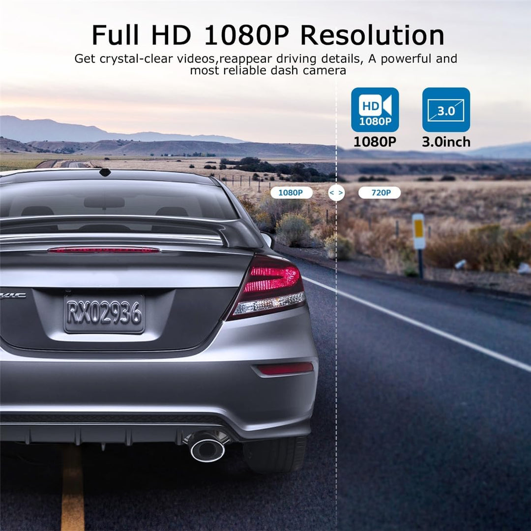 ORSKEY Dashcam Auto 1080P Full HD Autokamera DVR Dashboard Kamera Videorecorder Auto Kamera vorne Da