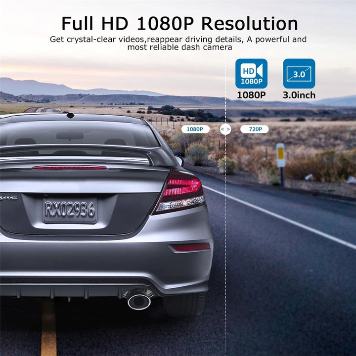 ORSKEY Dashcam Auto 1080P Full HD Autokamera DVR Dashboard Kamera Videorecorder Auto Kamera vorne Da