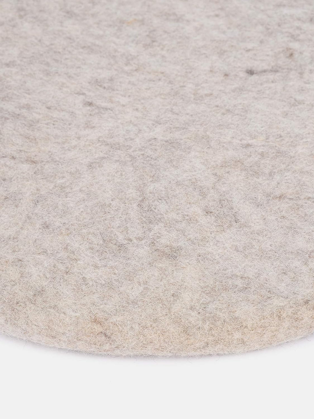 myfelt Flache Filz-Sitzauflage/Stuhlauflage - Béla - rund, 36 cm, Beige Beige Meliert, Beige Meliert