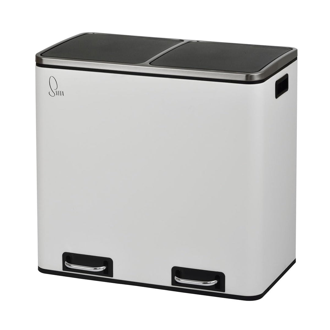 SVITA TM2X24 Treteimer 48 Liter Abfalleimer Mülleimer Design Mülltrennung Papierkorb Küchen-Ordnung