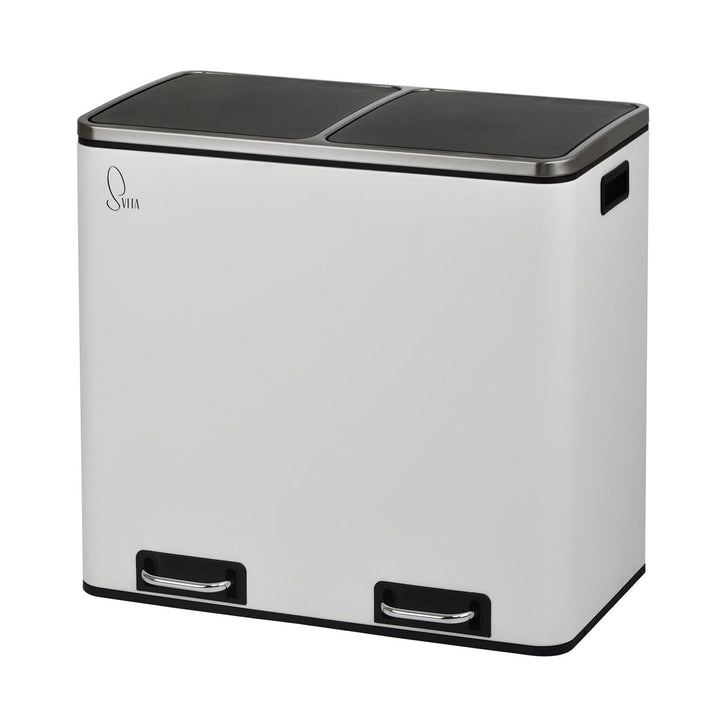 SVITA TM2X24 Treteimer 48 Liter Abfalleimer Mülleimer Design Mülltrennung Papierkorb Küchen-Ordnung