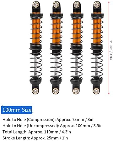 RC Stossdämpfer Dämpfer, RC Ersatzteile 70 mm-120 mm Metall Fernbedienungs Fahrzeugöl Federungs Stos