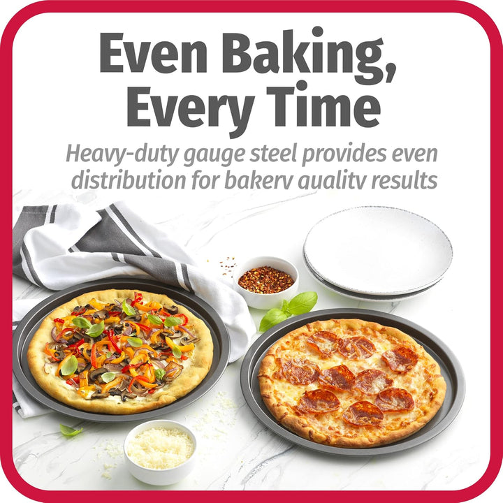 Goodcook Antihaftbeschichtete Pizza-Pfannen, Grau, 4 Stück Grau 10", Grau 10"
