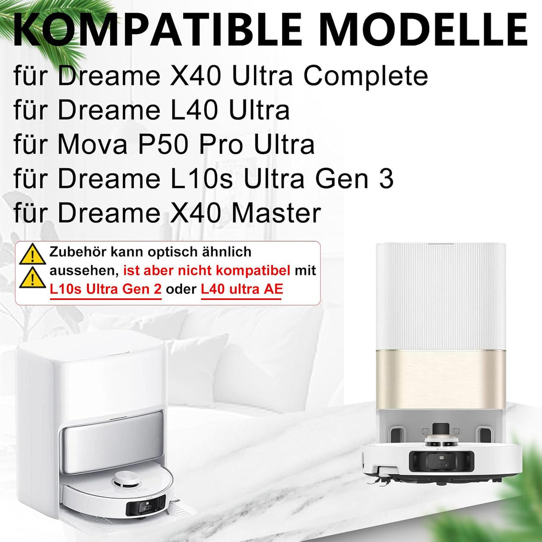 22 Pcs Zubehör für Dreame X40 Ultra Complete/L40 Ultra/X40 Master, für Mova P50 Pro Ultra Staubsauge