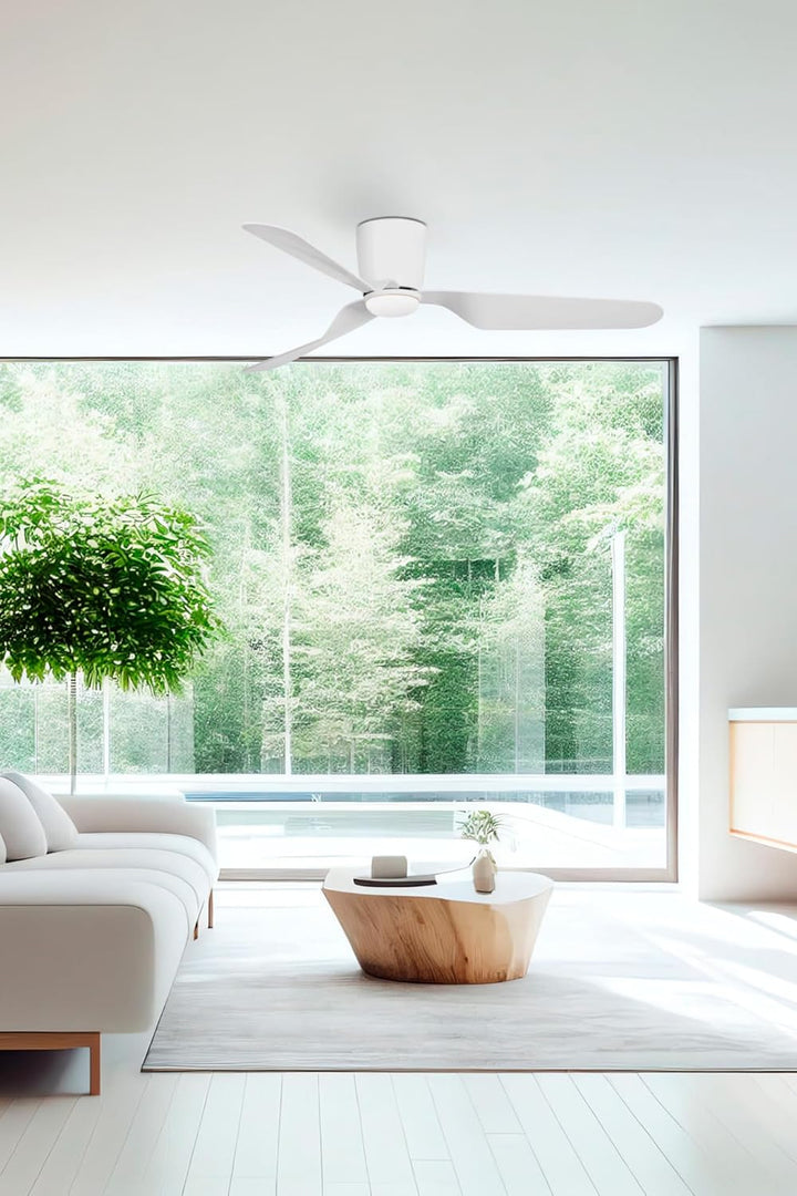 FARO BARCELONA PEMBA LED-Deckenventilator, weiss, mit DC-Motor